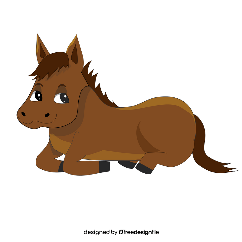 Cartoon baby horse clipart