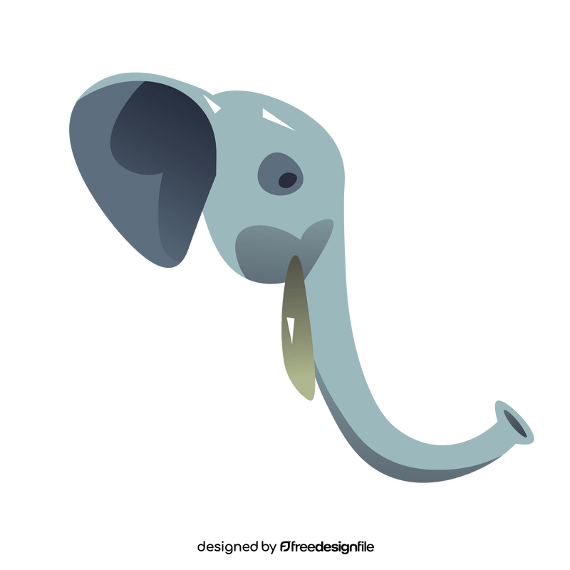 Elephant profile clipart