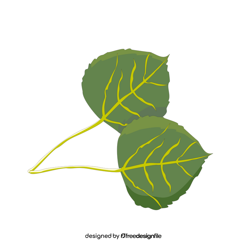 Free aspen leaves clipart