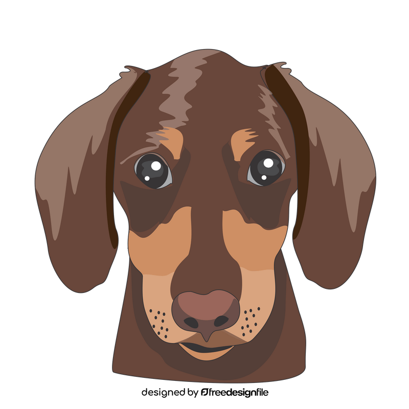 Dachshund dog illustration clipart