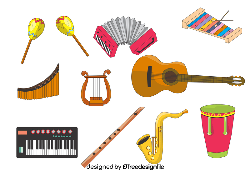 Free musical instruments vector