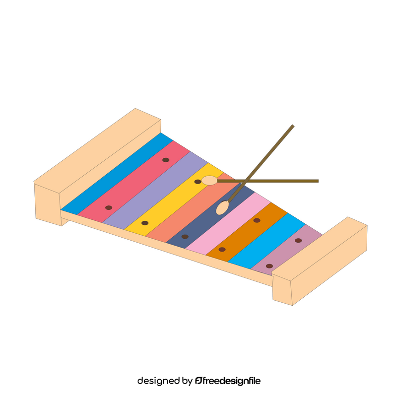 Xylophone musical instrument clipart
