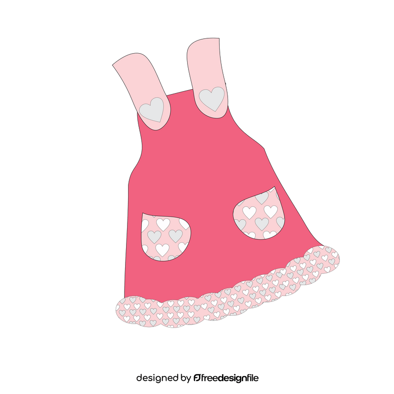 Baby girl dress clipart