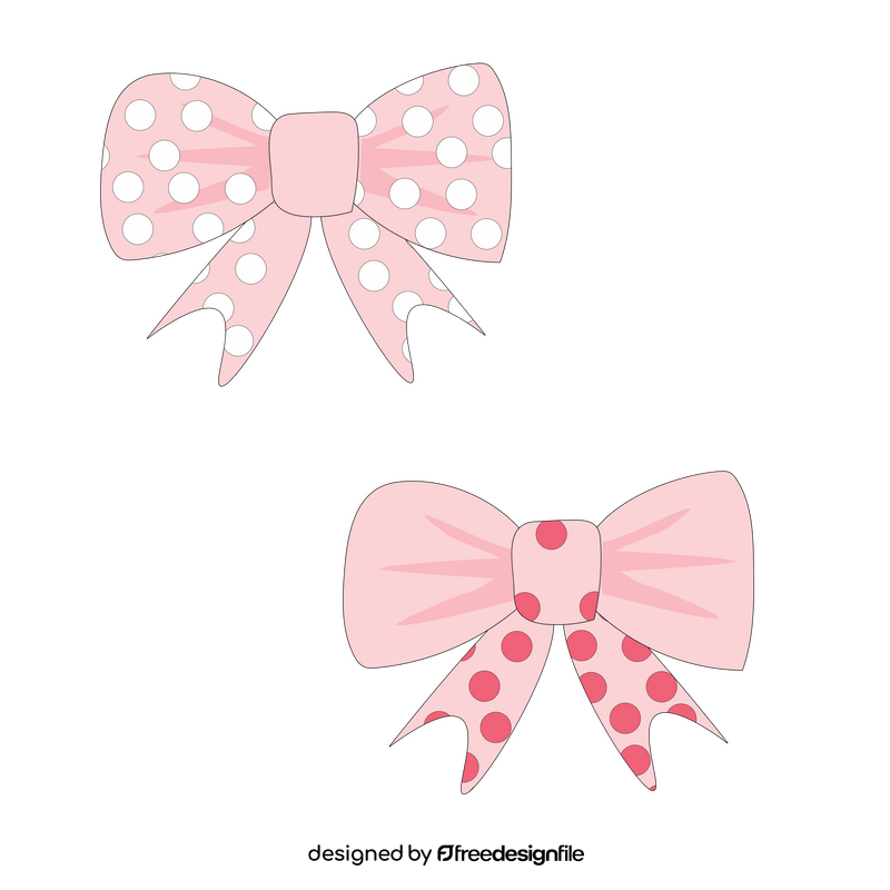 Baby girl bow tie clipart