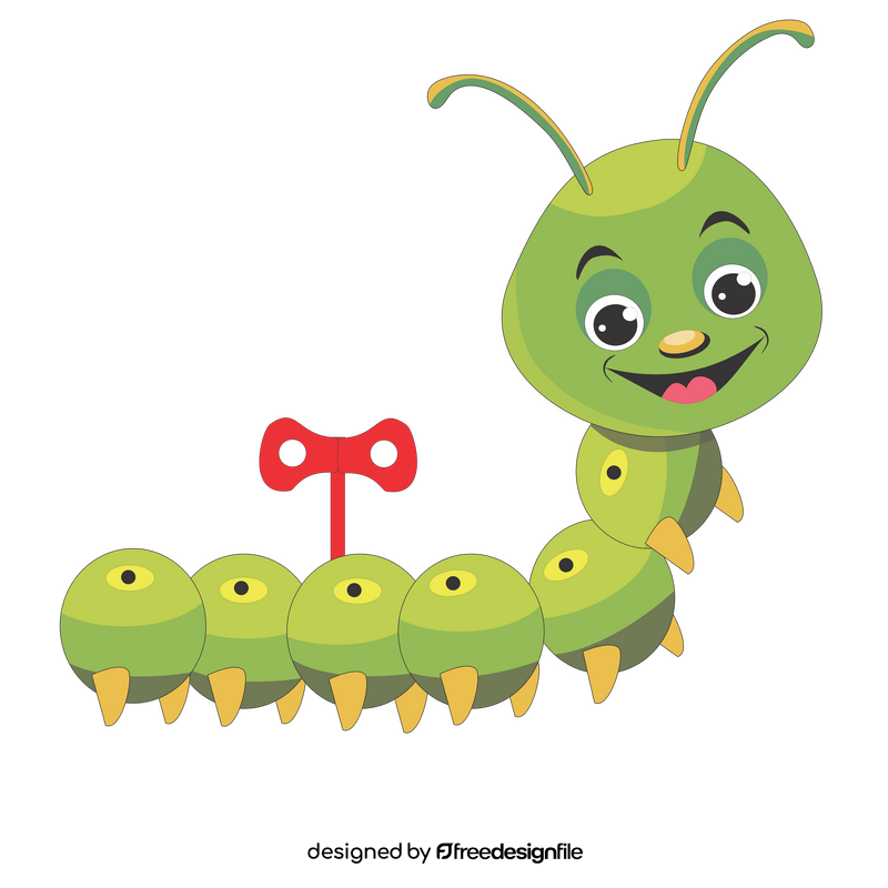 Cartoon centipede clipart