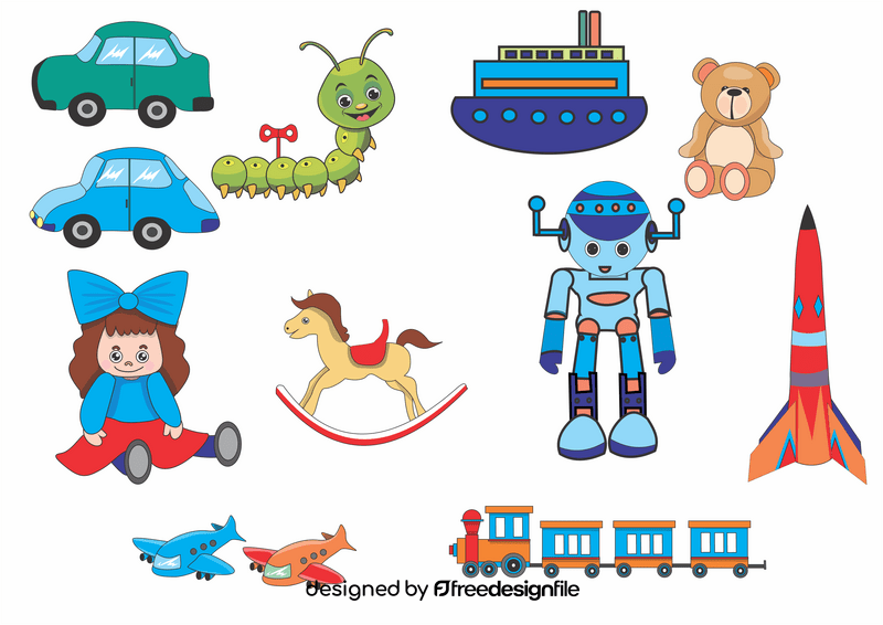 Cartoon toys vector