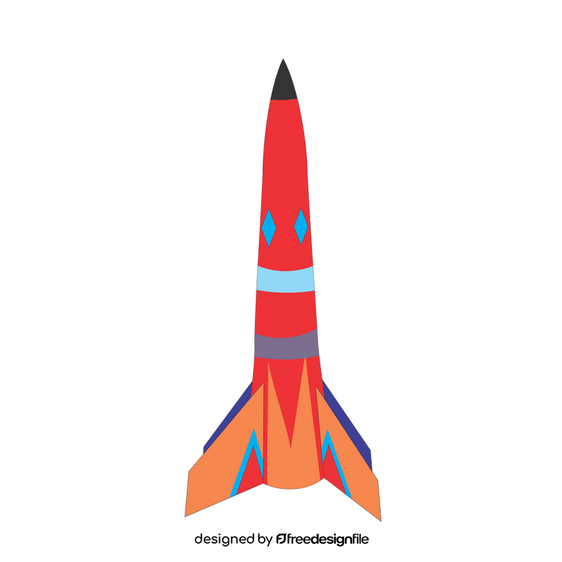 Orage rocket drawing clipart