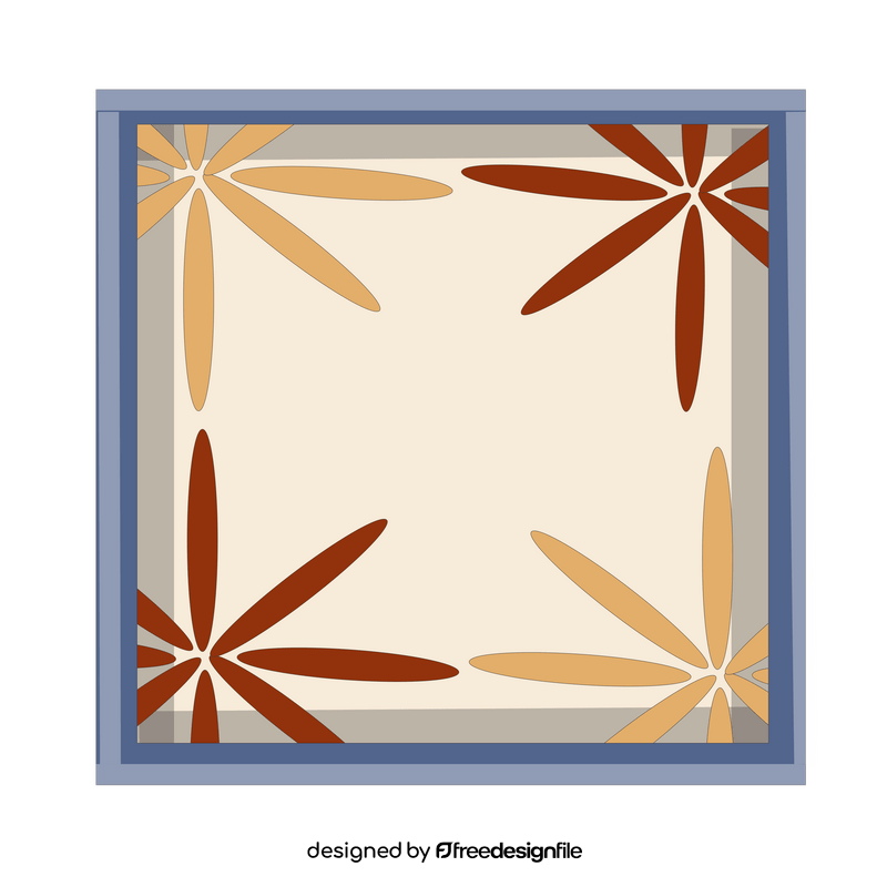 Free tile with flowers clipart