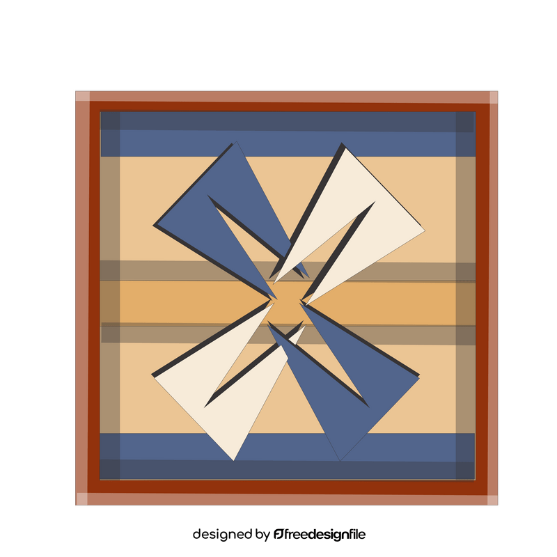 Ceramic tile with flag clipart