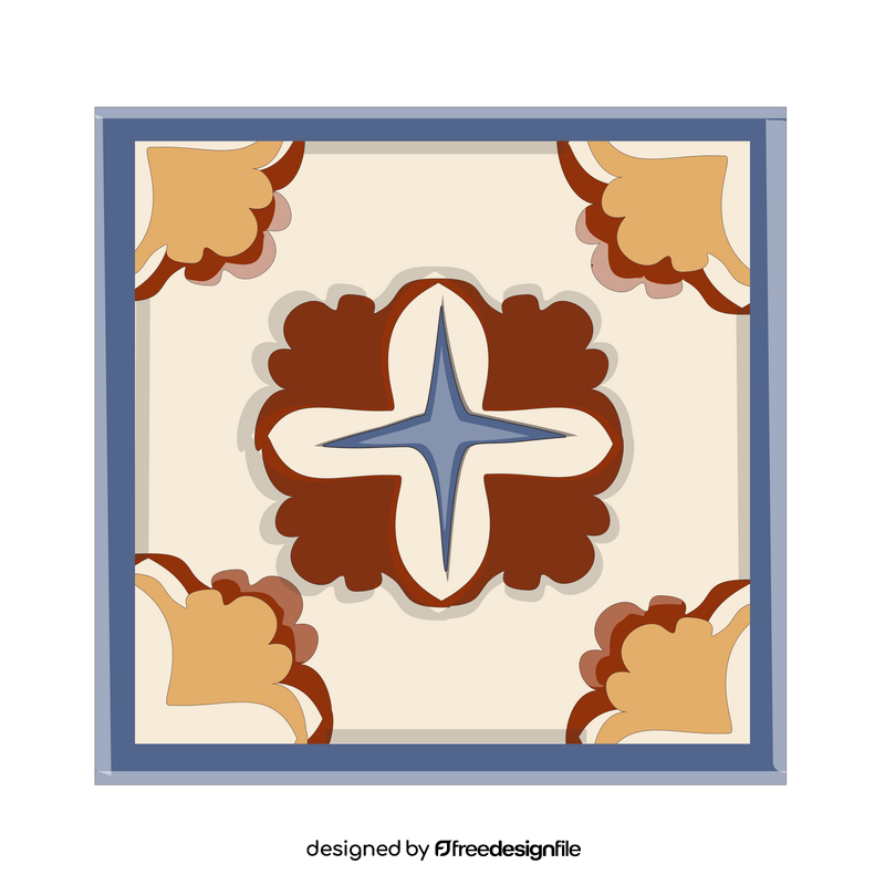 Ceramic tile drawing clipart