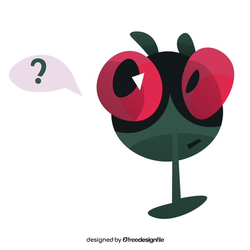 Fly question clipart