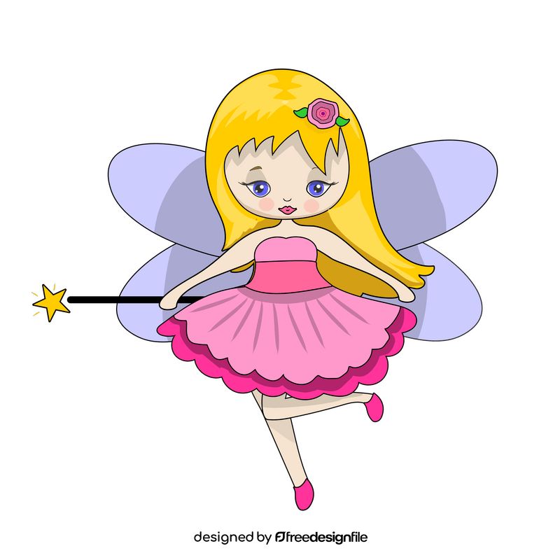 Blonde fairy cartoon clipart