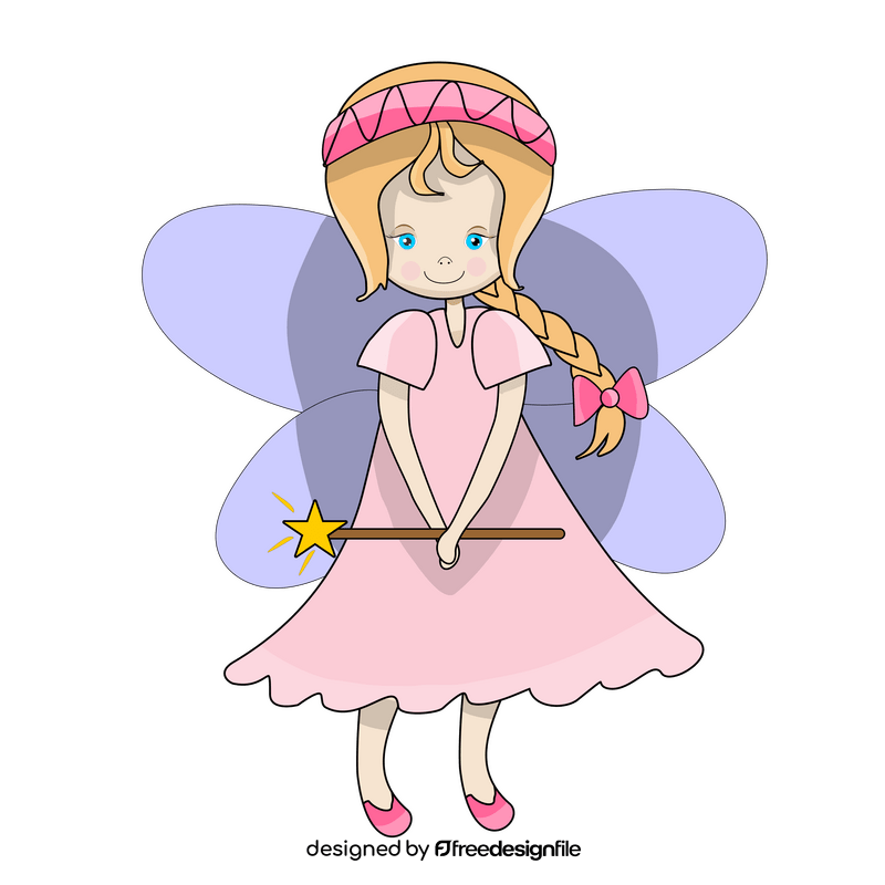 Fairy with braid hair clipart