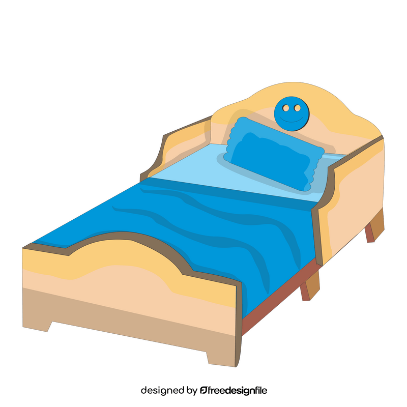 Kids bed drawing clipart