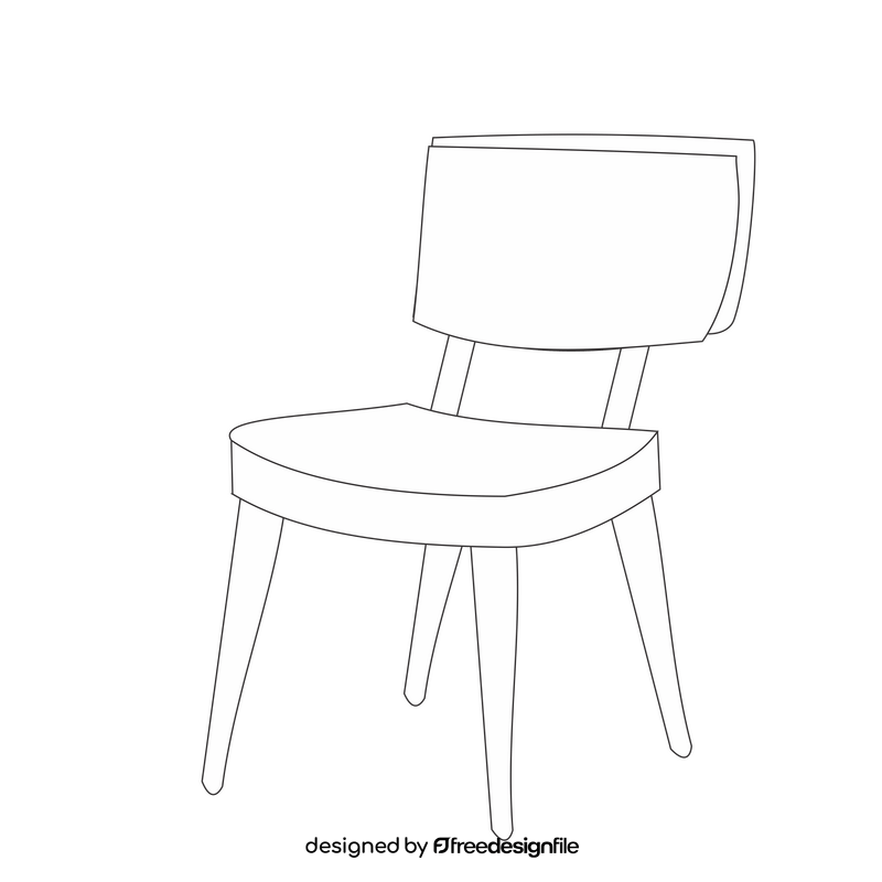 Free chair black and white clipart