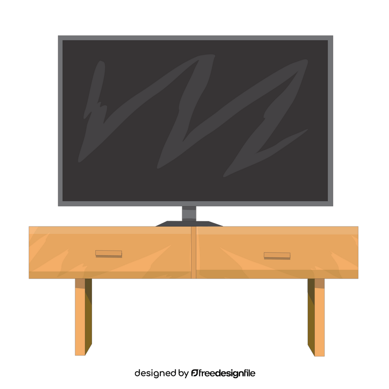 TV stand illustration clipart