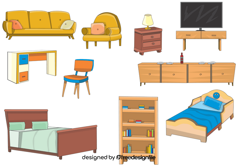 Home furniture set vector