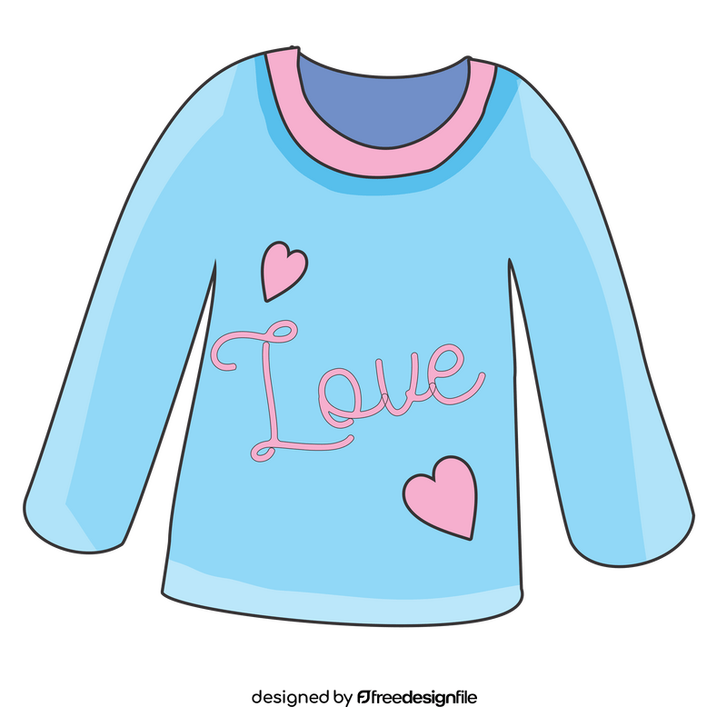 Free sweatshirt for girls clipart