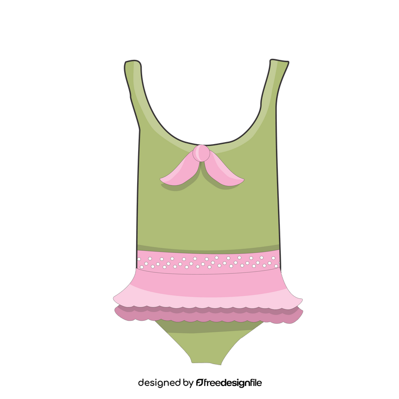 Girl swimsuit illustration clipart