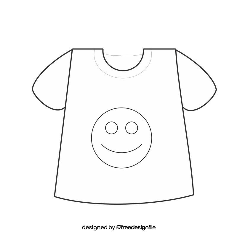 Girls t shirt black and white clipart vector free download