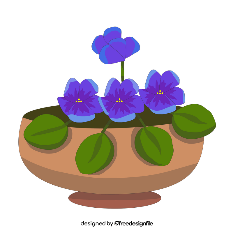 Free violet flower clipart
