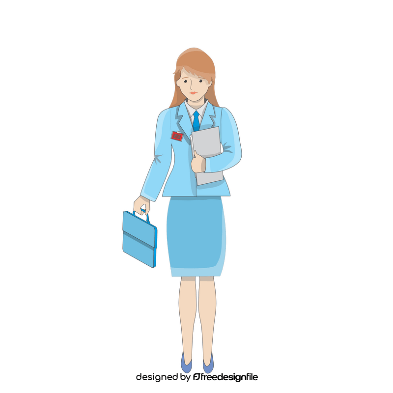 Cute business woman illustration clipart