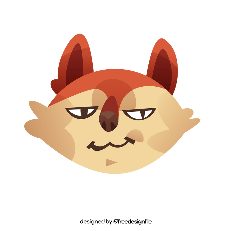 Fox face clipart