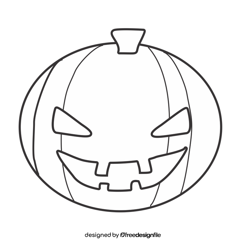 Free pumpkin illustration black and white clipart