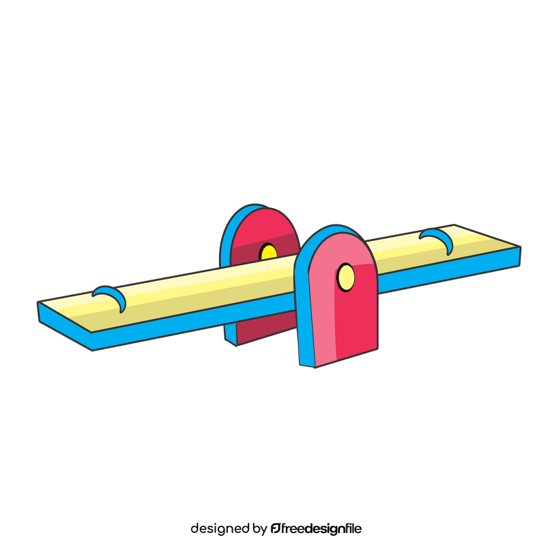 Kids seesaw drawing clipart