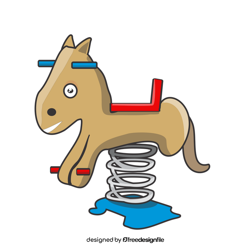 Kids spring horse clipart
