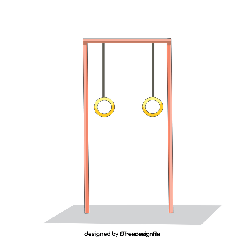 Gymnastic rings drawing clipart