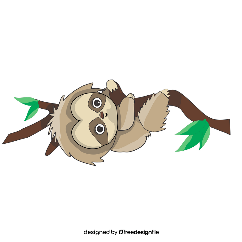Cartoon sloth clipart