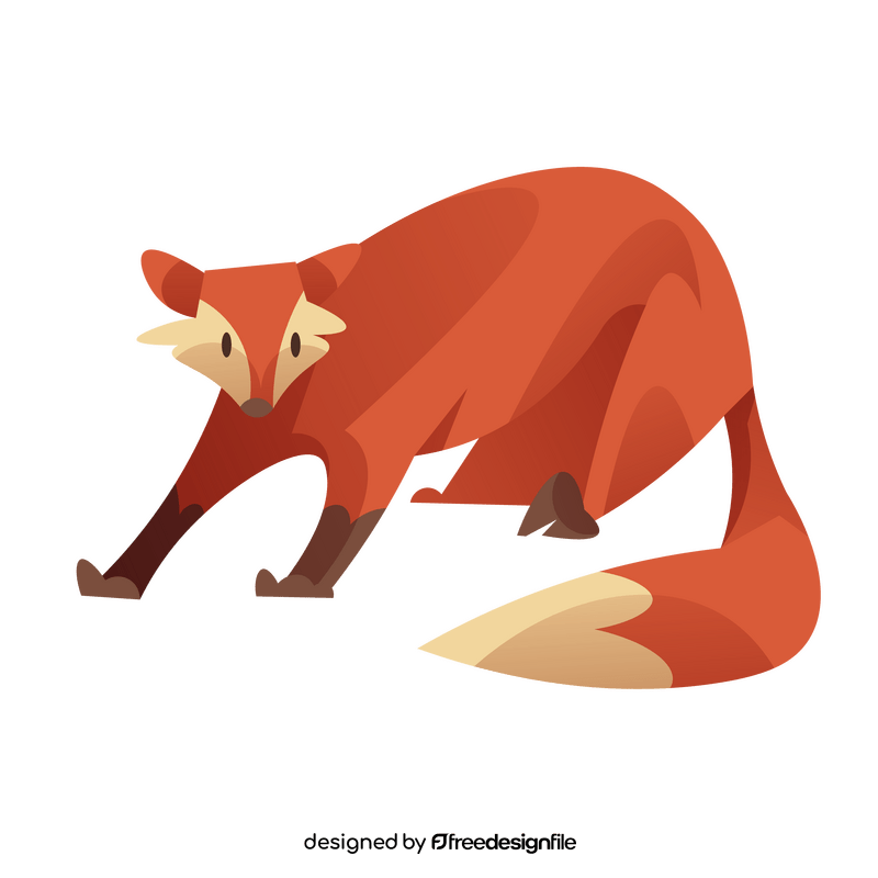 Fox playful clipart