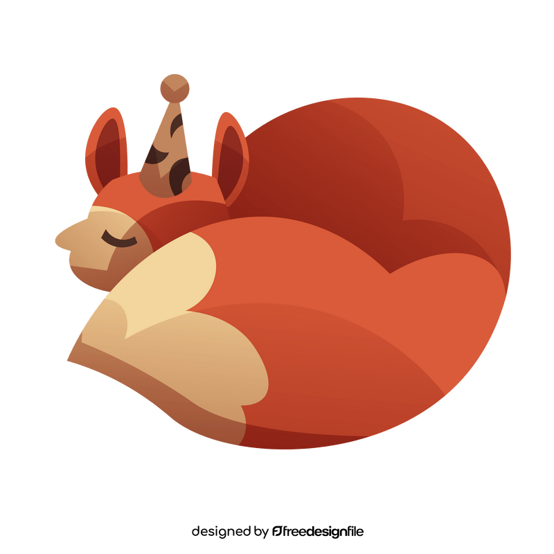 Fox sleeping clipart