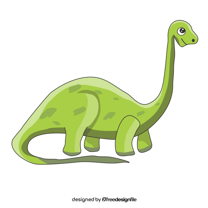 Green brachiosaure dinosaur clipart