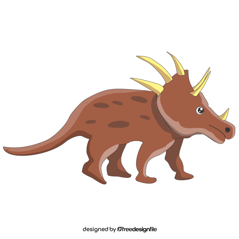 Dinosaur styracosaurus clipart