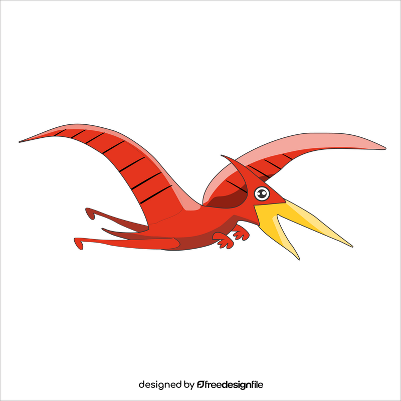 Pterodactyl flying dinosaur clipart