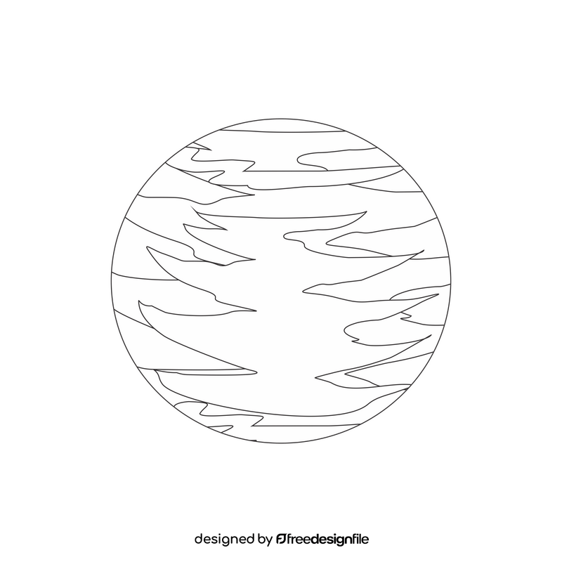 Mars planet drawing black and white clipart