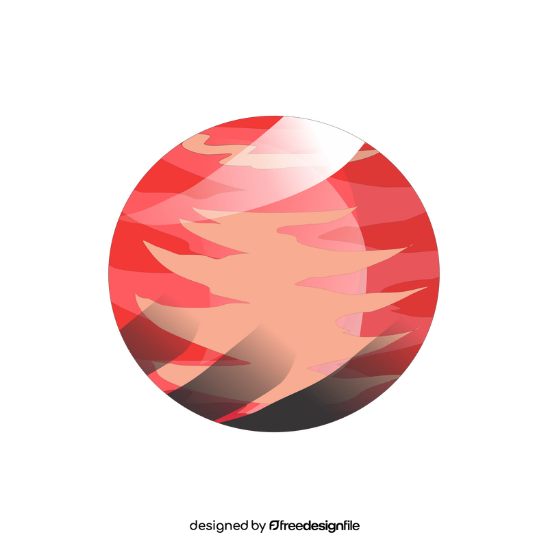 Mars planet drawing clipart