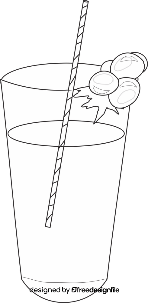 Free grape juice black and white clipart