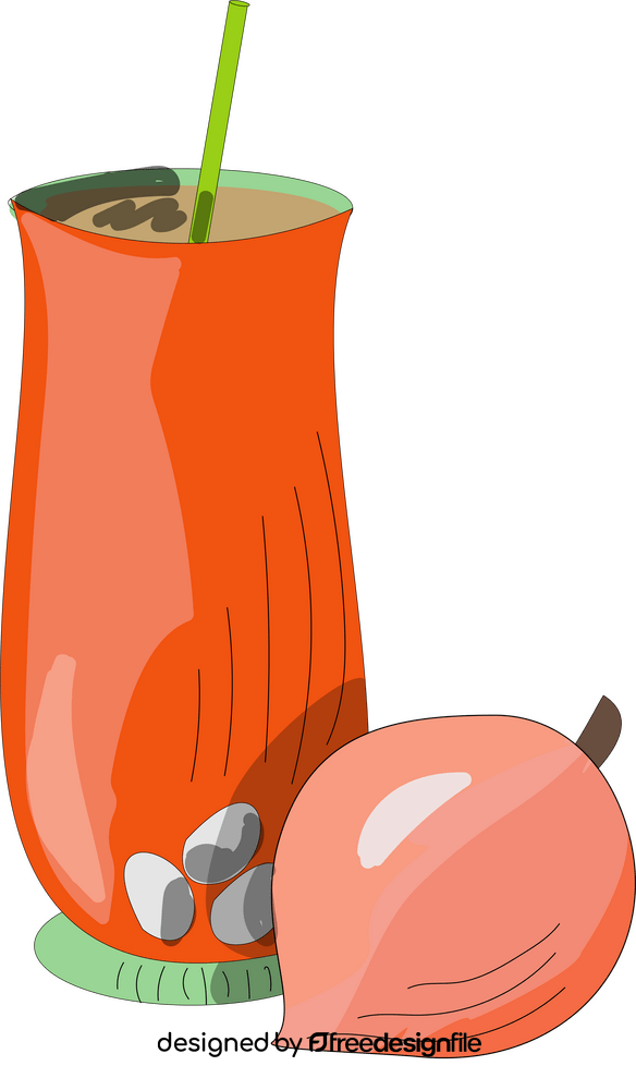 Peach juice cartoon clipart