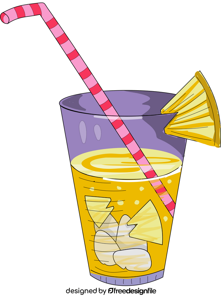 Pineapple juice clipart