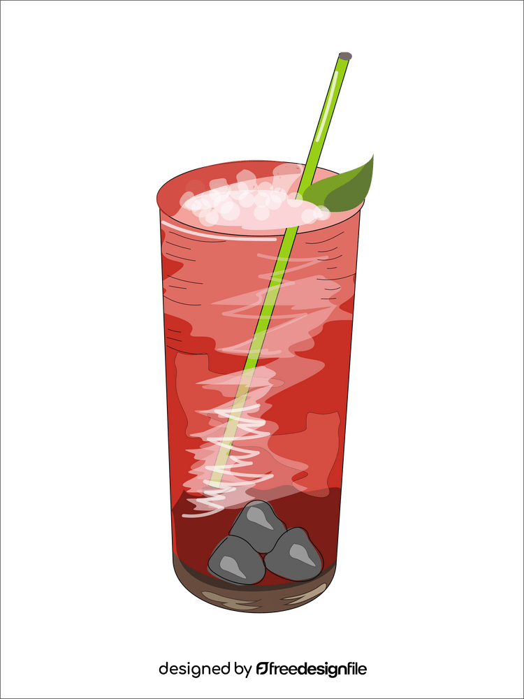 Glass of watermelon juice clipart