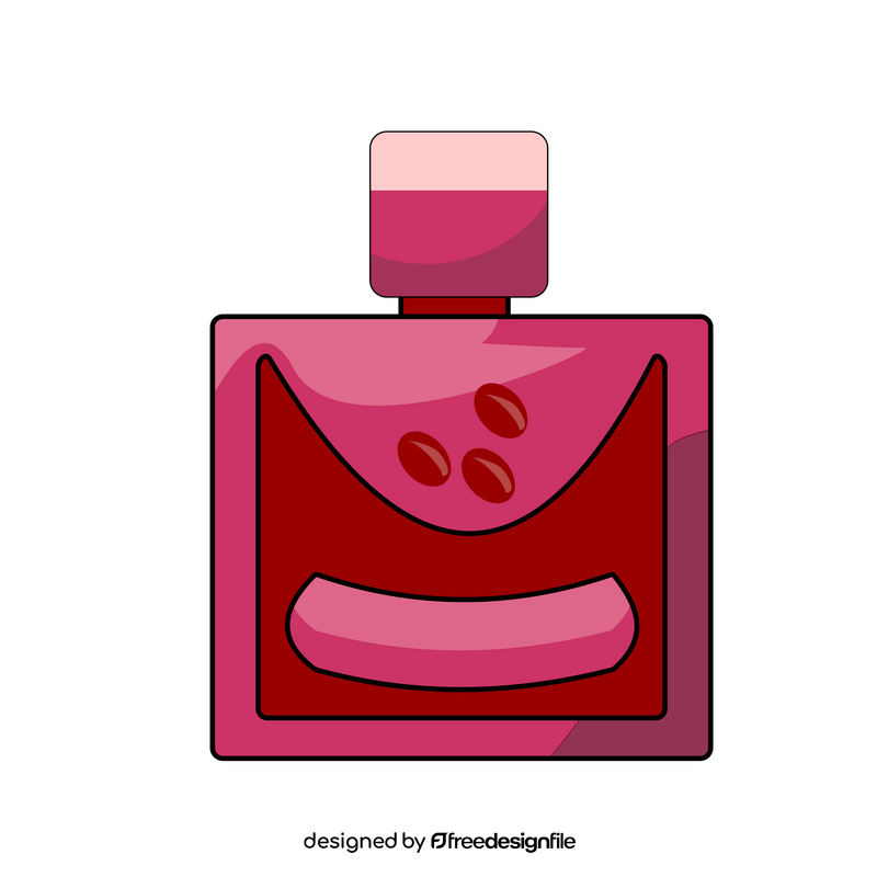 Perfume with grape scent clipart