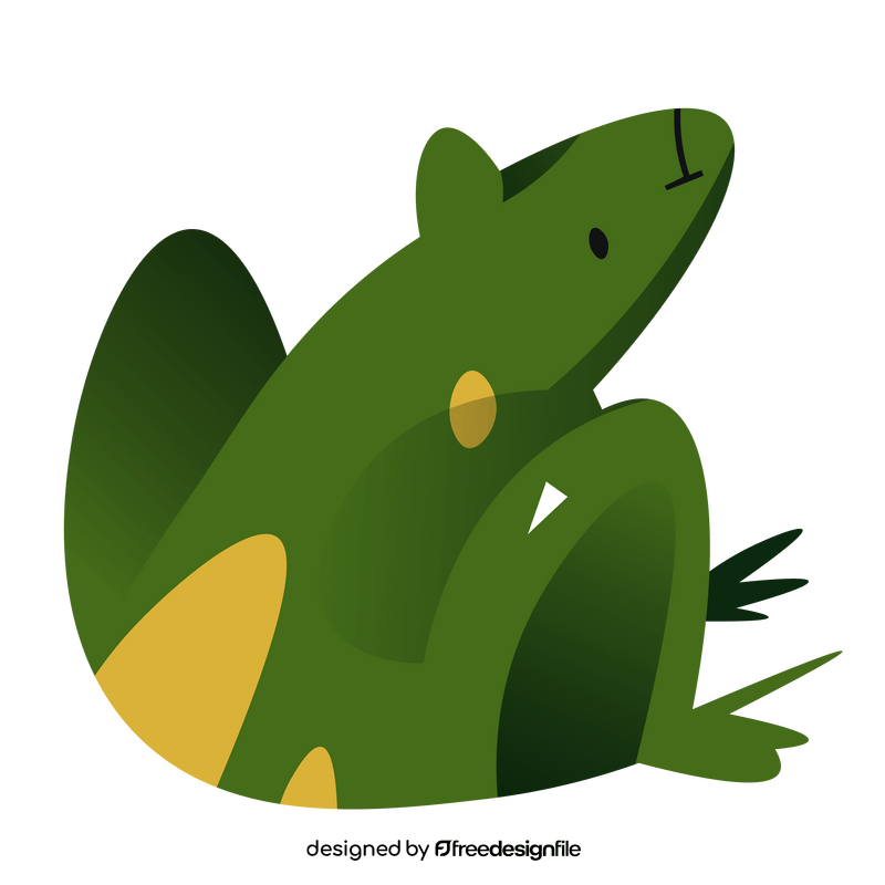 Frog sitting clipart