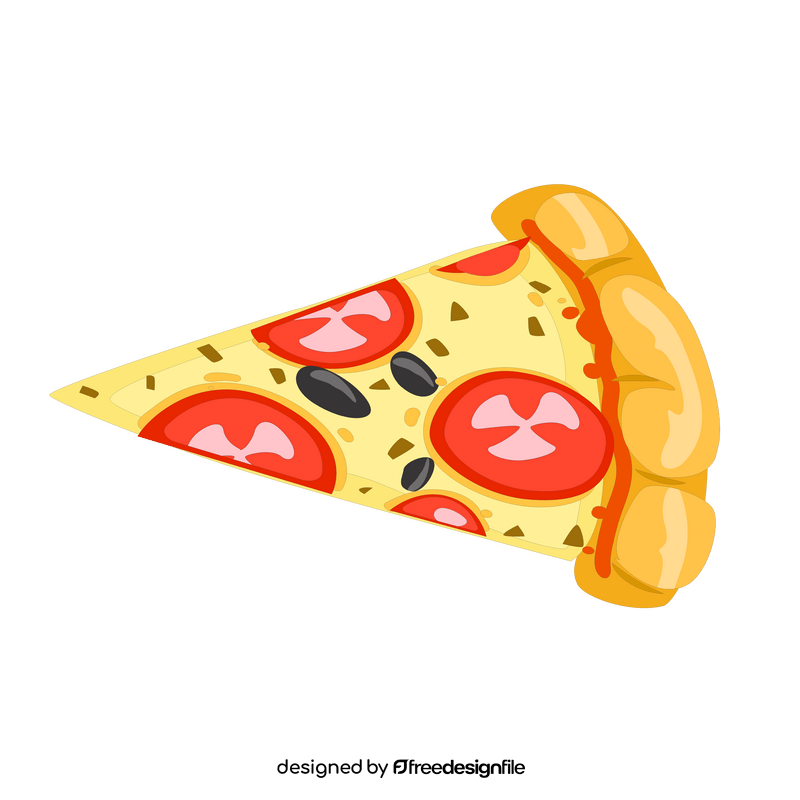 Slice of mozzarella pizza clipart