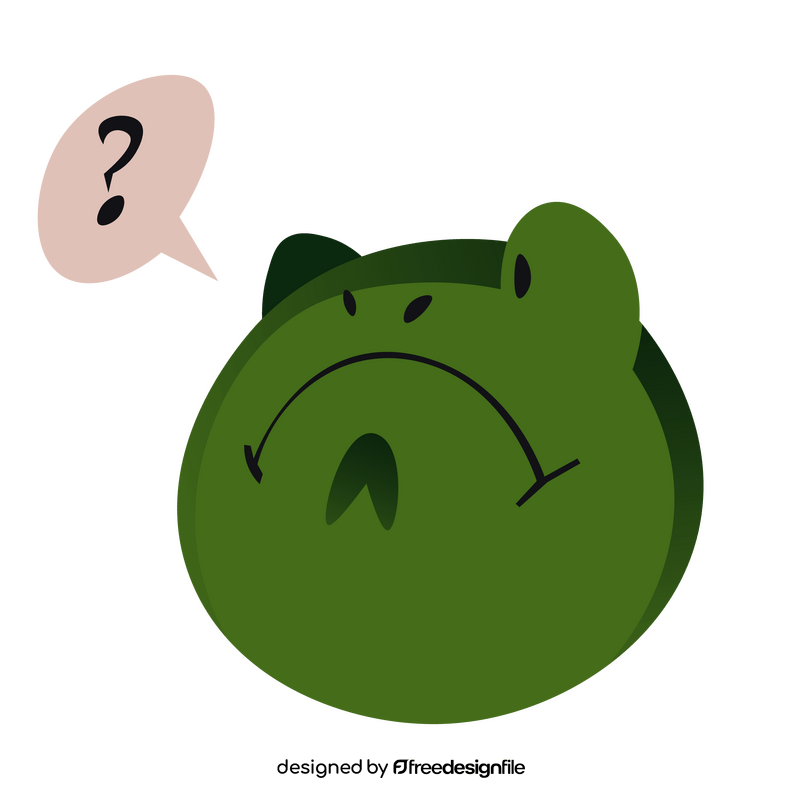 Frog question clipart
