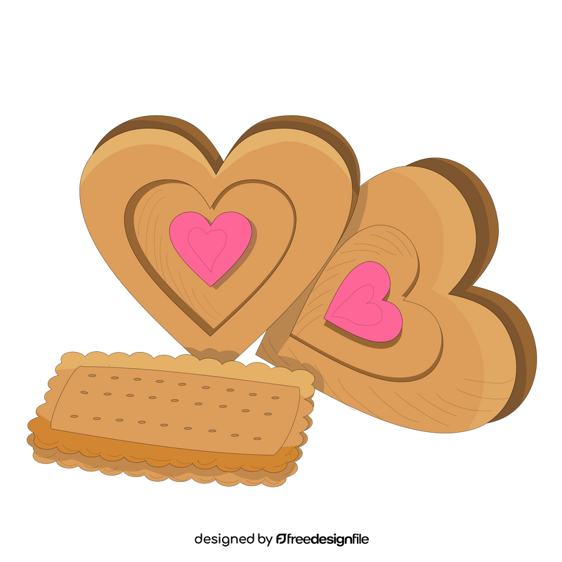 Heart biscuits cartoon clipart