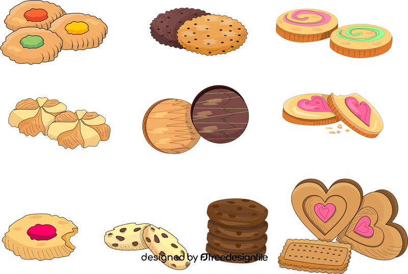 Chocolate and milk biscuits vector