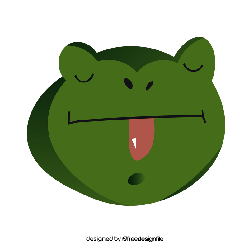 Frog tongue clipart